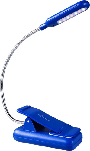 Miniatura 20 de VAVOFO Luz de lectura recargable con clip, 7 LED con 3 temperaturas de color, 9 niveles de brillo, luces de libro para leer en la cama con indicador