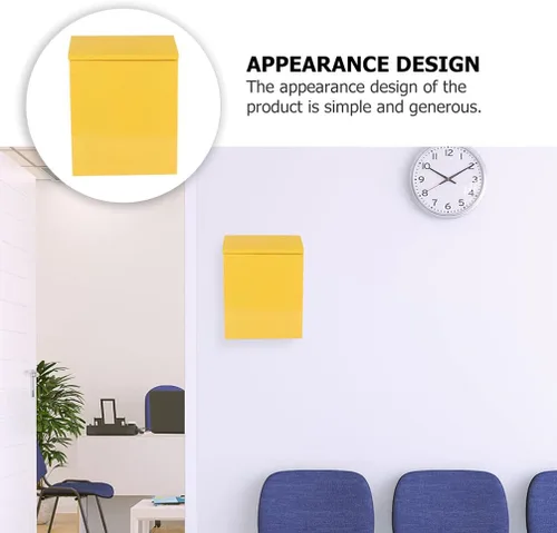Miniatura 9 de Zerodeko Buzón de pared con bloqueo, buzón de gran capacidad, buzón de sugerencias para oficina, fábrica, escuela, hogar, organizador de correo