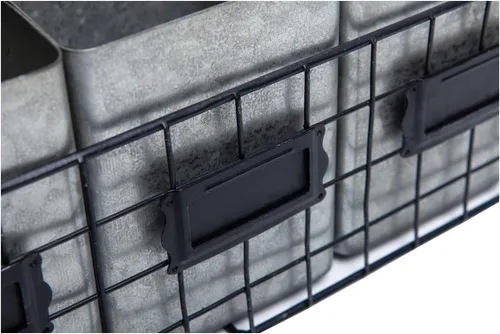 Miniatura 7 de NIKKY HOME Farmhouse Organizador de Cubiertos Galvanizado de 3 Compartimentos para Encimera, Soporte de Cubiertos de Mesa para Cucharas, Cuchillos