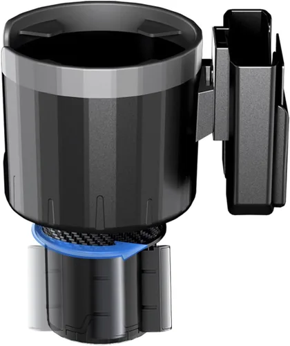 Adaptador expansor de portavasos para automóvil, expansor de portavasos ajustable 3 en 1 con soporte para teléfono y organizador de tarjetas, se