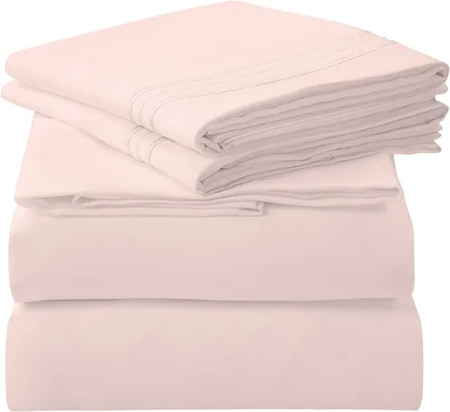 Miniatura 29 de ROYALE LINENS Juego de 4 sábanas King - Ropa de cama de microfibra cepillada suave de 1800 hilos - 1 sábana ajustada y 1 sábana lisa, 2 fundas