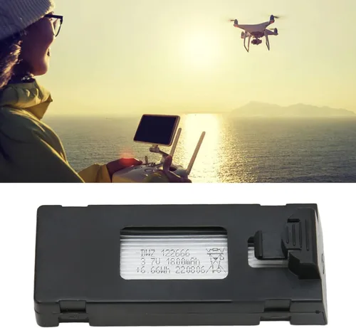 Miniatura 3 de Ejoyous Batería RC Dron, baterías RC Drone para E88 E88MAX E525 E99 K3 RC UAV, profesional 3.7 V 1800 Mah Control remoto UAV batería