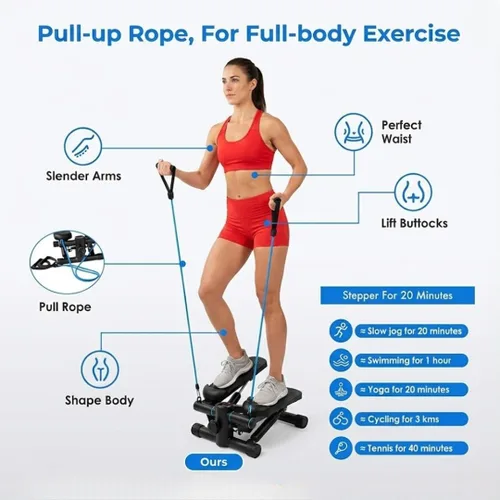 Miniatura 5 de Máquina paso a paso compacta para entrenamiento cardiovascular y de piernas en interiores Pequeño equipo de ejercicio portátil para fitness