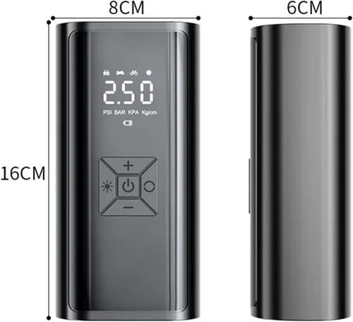 Miniatura 2 de Compresor de aire portátil para neumáticos de automóvil, bomba de aire rápida, inflador de neumáticos, pantalla digital de presión precisa con carga