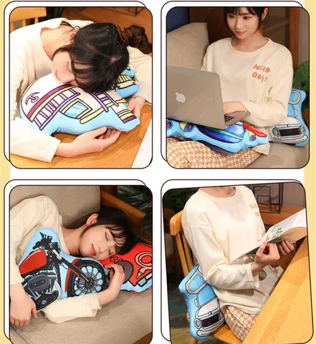 Miniatura 5 de WAIUYIA Almohada creativa con forma de vehículo rellena para auto, camión, bonita almohada de felpa para automóvil, cojín decorativo para cama