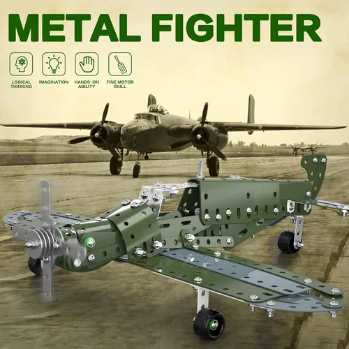 Miniatura 4 de Lucky Doug Juguetes de construcción, modelo de avión – Juguetes de construcción de bricolaje para niños de 8 a 12 años, juguetes de ciencia