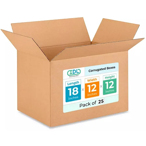Miniatura 282 de IDL Packaging Paquete de 5 cajas de envío altas de 8 x 8 x 48 pulgadas, extra resistentes de 200 libras frente a caja regular, cajas de mudanza