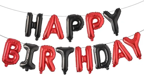 Miniatura 13 de Globos de cumpleaños con texto en inglés «Happy Birthday», de papel de aluminio para decoración (idioma español no garantizado), Azul Start