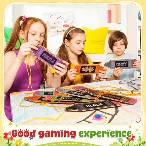 Miniatura 6 de Funrous 10 Pieces Kids Recognition Lacing Cards Thick Cardboard Educational Sewing Cards Double Sided Lacing Playing Games for Children Toddler