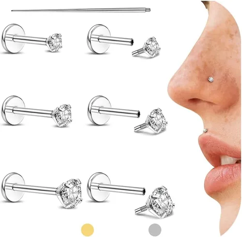 Miniatura 13 de GEMQUEEN Aretes tipo dormilona plana: aretes de acero quirúrgico de titanio rellenos de oro de 14 quilates, hipoalergénicos para mujeres y hombres