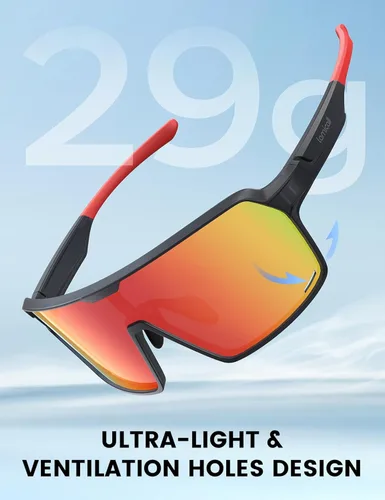 Miniatura 3 de Lamicall Gafas de sol deportivas polarizadas de tamaño XL para hombres y mujeres, gafas de sol grandes con protección UV400, para correr, ciclismo