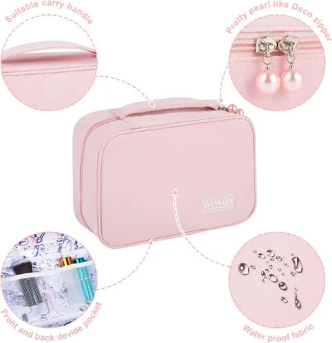 Miniatura 2 de Neceser de viaje colgante para hombres y mujeres, organizador de viaje de gran capacidad para artículos de tocador y cosméticos de tamaño completo