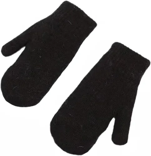 Icegrey Guantes de invierno para adultos y niños, guantes de punto cálido con forro polar grueso de color sólido