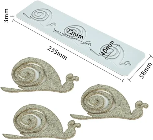 Miniatura 4 de Molde de silicona de hojas huecas de animales, caramelo de chocolate 3D hueco de abeja/pájaro/caracol/vaca, decoración de pastel de azúcar, parte