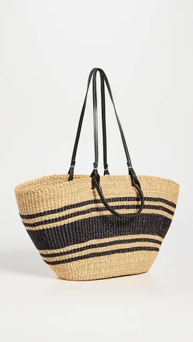 Miniatura 3 de Tory Burch Cesta de paja a rayas Ella para mujer