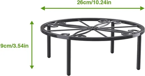 Miniatura 5 de bussdis Soporte corto para plantas de 10.24 pulgadas, soporte resistente para macetas, soporte para plantas en maceta, estante de metal antioxidante