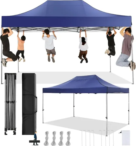 Miniatura 21 de COBIZI - Carpa emergente plegable de 10x20 pies con 6 paredes laterales, carpa resistente UPF 50+ para todas las estaciones, resistente al viento