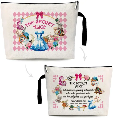 Miniatura 10 de ZHANTUONE Wonderland Theme - Bolsas de viaje para cosméticos, bolsas plegables y bolsas de cosméticos para almacenamiento de gran capacidad, regalos