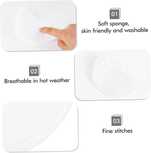 Miniatura 8 de HEALLILY Juego de 2 pares de almohadillas de hombro de esponja para coser, chaqueta, camiseta, vestido, accesorios de costura de 0.4 in