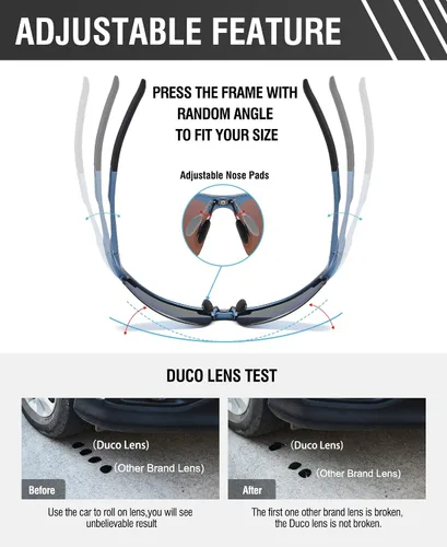 Miniatura 33 de Duco - Gafas de sol deportivas polarizadas para hombre con protección UV 8177s