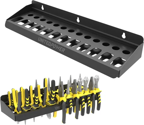 Miniatura 9 de UNITEDPOWER Soporte para Martillos, Organizador de Estante de Almacenamiento de Montaje en Pared para Taller, Cobertizo, Garaje, Hogar, Compatible