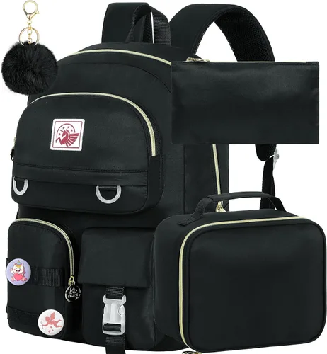 WZLVO Mochila para laptop para niñas y mujeres, 15.6 pulgadas, bonita estética, resistente al agua, antirrobo, para la escuela universitaria con