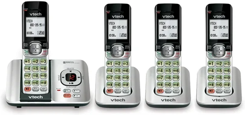 Miniatura 14 de Teléfono Vtech DECT 6.0 con identificador de llamadas / llamada en espera, plata / negro con 2 auriculares inalámbricos, Plateado 2 Teléfonos Plata