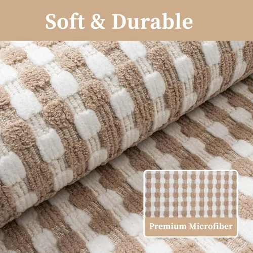 Miniatura 6 de Tapetes de baño antideslizantes delgados para debajo de la puerta, tapetes de baño de secado rápido absorbentes con respaldo de goma trenzado