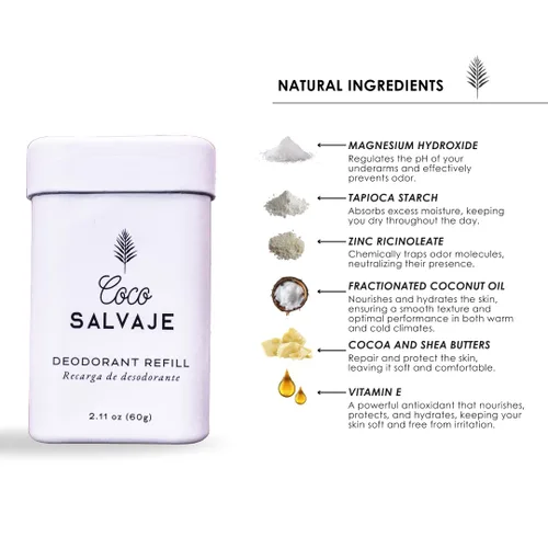 Miniatura 5 de Desodorante natural sin aluminio para mujeres y hombres con magnesio Vegano hipoalergénico Barra desodorante segura para el embarazo
