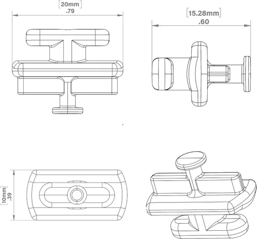 Miniatura 8 de On-Q AC1051-KH-20 Clips de poste para cerradura (paquete de 20), rojo