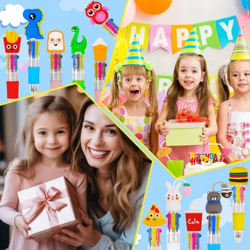 Miniatura 6 de CZWZ 8 piezas de bolígrafos de cuentas navideños, bolígrafos de plástico con cuentas y cuentas de silicona multicolor, bolígrafos navideños