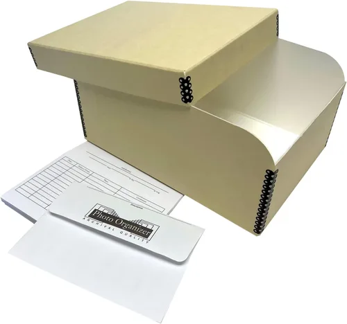 Miniatura 11 de Lineco Caja de almacenamiento de fotos de 4 x 6, con 12 sobres sin ácidos, capacidad para hasta 1000 fotos de 3.5 x 5 pulgadas o 4 x 6 pulgadas