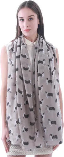 Miniatura 3 de Border Collie - Bufanda ligera con estampado de perro para mujer