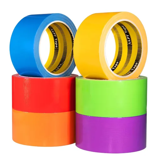 LLPT Cinta de Conducto de Colores Arcoíris de 2 pulgadas x 45 pies por rollo, 6 paquetes premium surtidos, cinta a granel de colores variados,