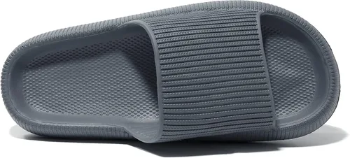Miniatura 5 de NewDenBer Pantuflas de nube para mujeres y hombres, suaves y acolchadas con suela gruesa, para ducha, baño, interiores y exteriores, para casa