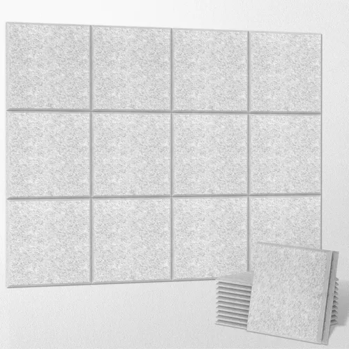 Miniatura 13 de UMIACOUSTICS 12 piezas de paneles acústicos, paneles de pared insonorizados de 11.8 x 11.8 x 0.35 pulgadas, paneles absorbentes de sonido y tablero