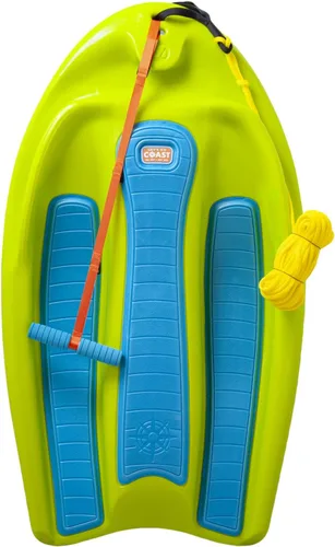 Miniatura 11 de ZUP Coast Board - Wakeboard todo en uno para niños con mango de cuerda, tabla de entrenamiento, rodillera y esquís acuáticos para deportes