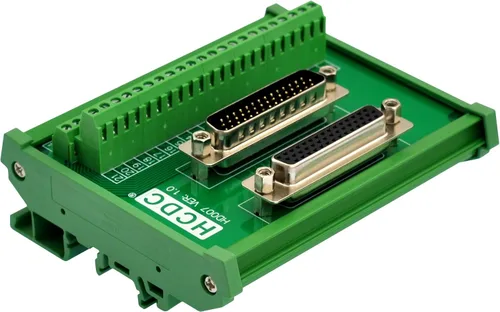 Miniatura 8 de Placa de ruptura del bloque de terminales del módulo de interfaz macho-hembra del montaje en carril DIN D-SUB (DB9)