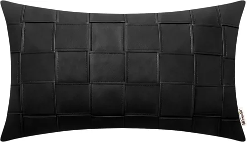 Miniatura 26 de BRAWARM Fundas de almohada de tiro de cuero sintético de 18 x 18 pulgadas, fundas de almohada de cuero marrón foca paquete de 2, almohadas Sello