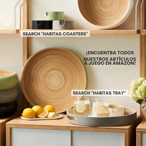 Miniatura 5 de Frutero para encimera de cocina – Bambú hilado hecho a mano, cesta grande de frutas de 11.75 pulgadas, cuenco decorativo ecológico para decoración