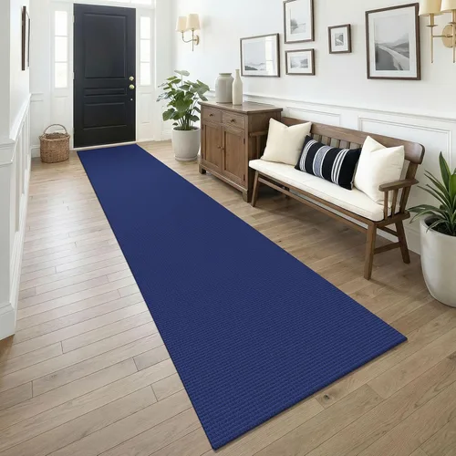 Miniatura 200 de KOZYFLY - Tapetes para entrada, lavable, tejido, con respaldo de goma antideslizante, de algodón, interiores, cocina, entrada, vestíbulo y puerta