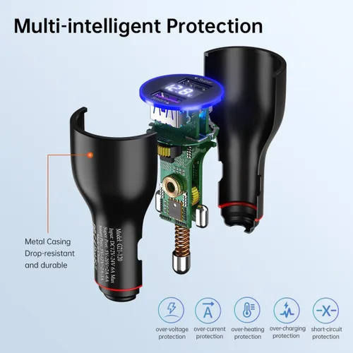 Miniatura 6 de Para Xiaomi Cargador de coche 120W 100W 90W 67W Hypercharge Cargador rápido para Xiaomi 17 15 14 13 12 14t 13t 12t 12s Pro Lite Redmi Note K80 K70