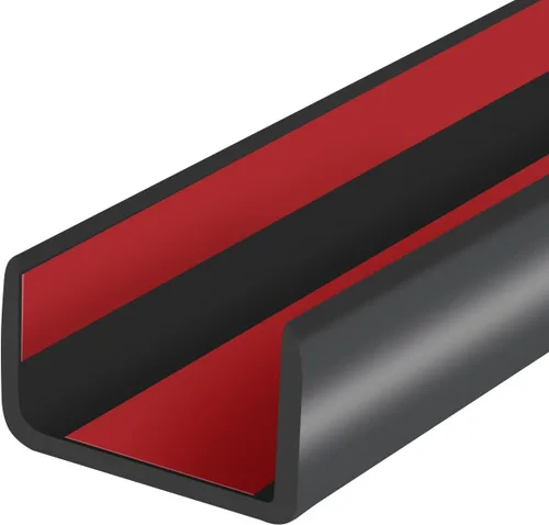 Miniatura 23 de Borde de goma protector autoadhesivo para chapa, material de etileno propileno dieno, ajuste de 1/16 pulgadas (1.6 mm), longitud 10 pies