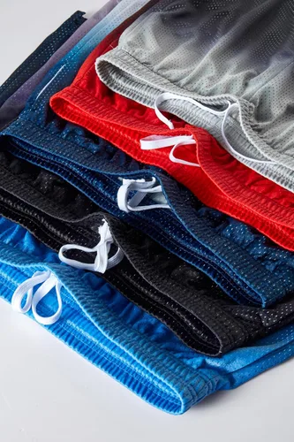 Miniatura 5 de Paquete de 5 pantalones cortos deportivos para niños, de malla, baloncesto, ropa juvenil, equipo deportivo con bolsillos