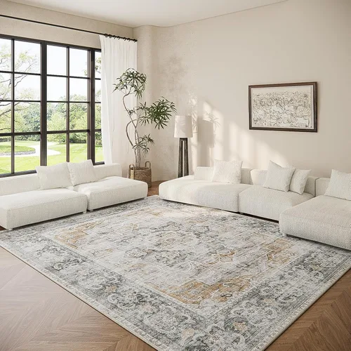 Miniatura 17 de Alfombra de pasillo lavable antideslizante: alfombra de cocina de 2 x 6 pies, resistente a las manchas, con parte trasera de goma, alfombra suave