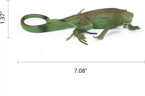 Miniatura 3 de UANDME 8 figuras de animales de lagarto realistas de reptiles, accesorios de broma de camaleón, juguete aterrador, criaturas salvajes de la vida