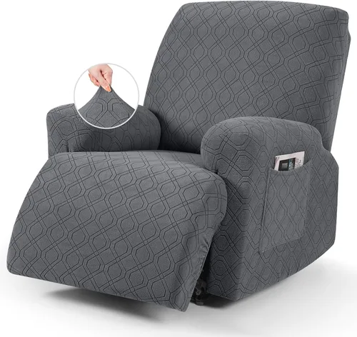 Miniatura 18 de VANSOFY Funda para silla reclinable, 3 piezas elásticas para silla reclinable, funda suave para silla reclinable, protector de muebles para perros