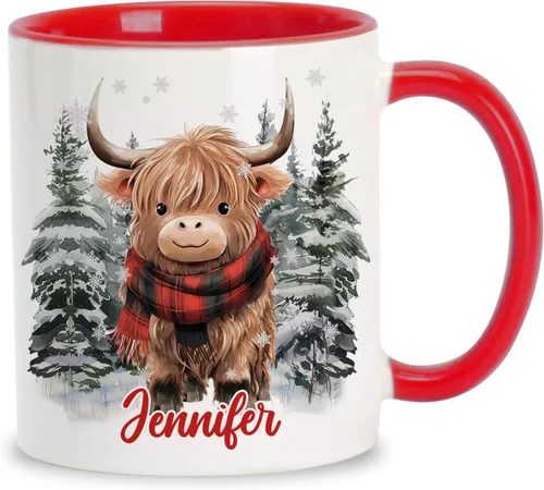 Miniatura 8 de Hyturtle Taza de café personalizada de lobo de otoño, regalos de cumpleaños para los amantes del lobo, regalos de decoración de otoño para casa