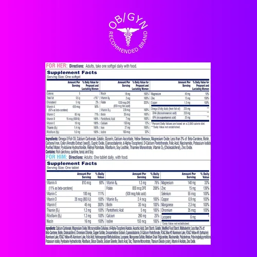 Miniatura 8 de One A Day Multivitamínico Prenatal en Cápsulas Blandas para Hombres y Mujeres incluyendo Vitaminas A, Vitamina C, Vitamina D, B6, B12, Ácido Fólico