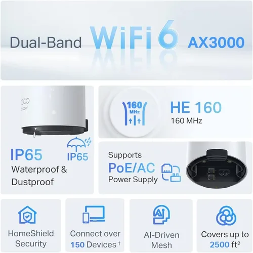 Miniatura 6 de TP-LINK Deco X50-Outdoor (1 unidad) AX3000 WiFi de malla para exteriores e interiores para todo el hogar